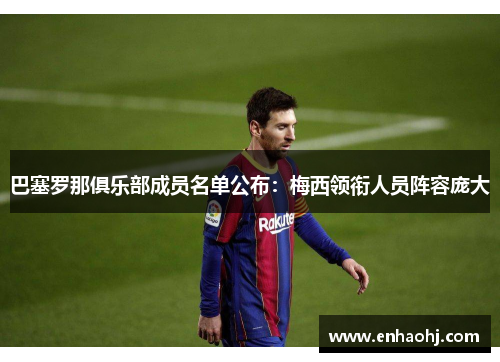 巴塞罗那俱乐部成员名单公布：梅西领衔人员阵容庞大
